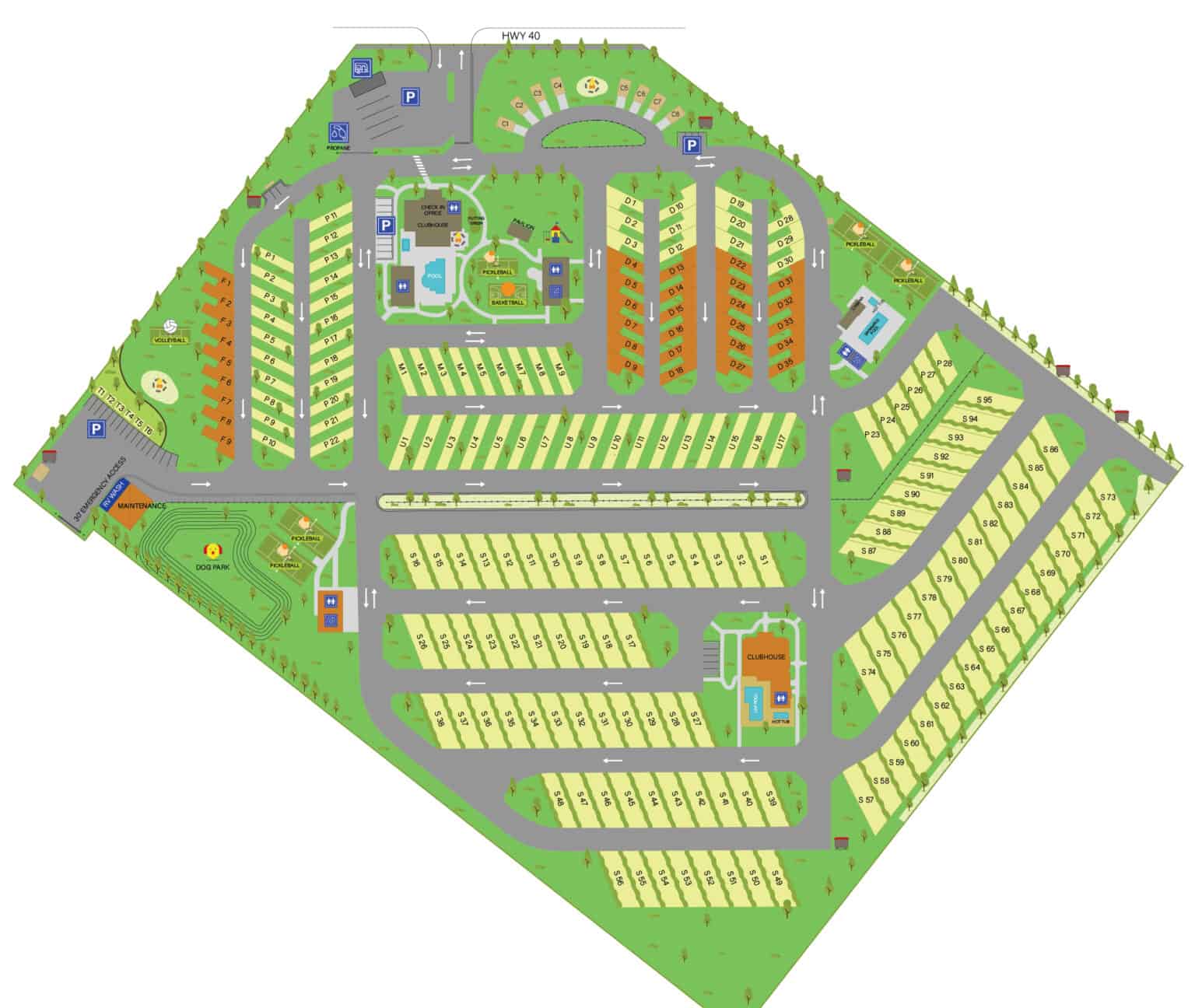 Resort Map Mountain Valley RV Resort